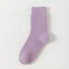 Calcetines Personalizados para Mujer en Otoño e Invierno Forrados de Felpa y Engrosados para Heattech Color Puro Calcetines de Felpa de Media Pantorrilla para Niñas para Resistir el Frío Calcetines Casuales para Dormir