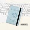 Portapasaporte Personalizado, Funda para Pasaporte y Tarjeta de Embarque de Cuero PU, Bolsa para Documentos RFID, Bolsa de Pasaporte Portátil, Juego de Etiquetas para Equipaje