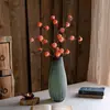 Caquis Simulados de 8 Piezas con Escarcha, Adornos de Decoración para Bodas de Año Nuevo, Plantas Artificiales con Fruta, Caquis Falsos al por Mayor