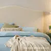 Cabecero de Tela Estilo Crema Francesa Ultra Delgado para Cama Individual de 1.5m Cama Grande Estilo Retro Americano Dormitorio Principal Cama Doble de 1.8m