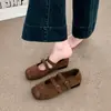 Zapatos Mary Jane Estilo Coreano para Mujer 2026 Nuevo Primavera Franceses Versátiles Retro Punta Cuadrada Cómodos de Correa Única