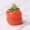 Fuente de Sal Natural Ágata Caqui Accesorios Fabricante Mayorista Colgante Hecho a Mano Caqui Colgante de Fruta DIY