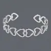 Fornecimento Exclusivo Transfronteiriço de Pulseiras Abertas Irregulares Estilo Europeu e Americano, Aço Inoxidável Galvanizado a Ouro Real 18K, Pulseiras Femininas de Luxo Leve Atacado