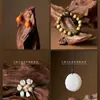 Accesorios de fotografía de joyería de madera natural, adornos decorativos de madera de estilo chino vintage para sesión de fotos de pulseras de jade
