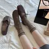 Calcetines de otoño e invierno para mujer con estampados florales y bordes rizados, calcetines de algodón de caña media, calcetines dulces versátiles estilo coreano para mujer, calcetines de algodón apilables