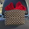 Caja de pañuelos estilo Chanel caja de reposabrazos para coche caja de pañuelos colgante para asiento creativa diosa coche caja de papel para coche