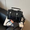 Bolsa Pequena de Textura High-End para Comércio Exterior para Mulheres 2025 Nova Moda Retrô Transversal de Ombro Único Bolsa Versátil Pequena Bolsa Quadrada