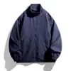 Chaqueta cárdigan cortavientos casual para deportes al aire libre con cuello alto para hombre, cortavientos fino de primavera y otoño, chaqueta impermeable para hombre de comercio exterior