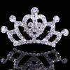 Acessório de cabeça Coroa de cristal branco infantil moda fofa coroa de diamante pente Taobao quente Joias de Princesa