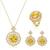 Nova Cor do Tesouro da Amazon Colar Pomba Ovo Diamante de Alto Carbono Anel de Diamante de Alto Carbono Brilhante Brincos Pingente Oval Venda por Atacado