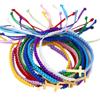 Pulsera tejida roja hecha a mano popular de Amazon para hombres y mujeres, pulsera de pareja con cruz de acero inoxidable transfronteriza europea y americana