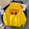 Sudadera con capucha de manga larga y bolsillo para niña, talla europea, 2000 Cherry Love, sudadera gótica divertida para mujer