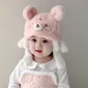 Gorros para Bebé para Otoño e Invierno, Lindos Gorros de Felpa para Bebés y Niños Pequeños, Engrosados para Calidez, Cortavientos y Protectores de Orejas para Uso al Aire Libre en Invierno