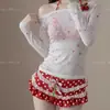 Traje de Baño para Mujer 2026 Nuevo Bikini Conjunto de Tres Piezas Ins Chica Caliente Lindo Deseo Puro Vacaciones en la Playa Aguas Termales Traje de Baño