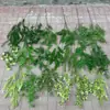 Folhas de samambaia artificiais e plantas verdes para decoração, acessórios para cena de casamento, plantas artificiais para decoração de interiores