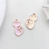 1 Gota rosa aceite DIY accesorios de joyería hechos a mano aleación colgante pequeño aretes aretes colgante de collar material