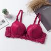 Nueva lencería sexy de encaje transfronterizo para mujer, cómoda, transpirable, push-up, anti-flacidez, brasier fino con aro de acero en stock