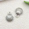 Accesorios para joyería diy aleación plata antigua vida marina concha delfín pulpo caballito de mar tortuga colgante colgante de llavero