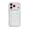 Estuche porta tarjetas muy atractivo con lazo, adecuado para Apple 17pm, funda suave de cobertura total para iPhone 18, 16 transparente, 15 estilo coreano