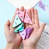 Clipe triângulo criativo na cor de macaron para livros e provas de estudantes, clipe organizador para questionários, clipe de canto para material de escritório, clipe de plástico para documentos
