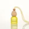 Botella de aromaterapia de vidrio de color esmerilado, adorno colgante para coche, botella de perfume, botella vacía de aromaterapia para ventilación de aire acondicionado, capacidad pequeña