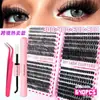 Pestañas postizas transfronterizas, gran cantidad, superventas de Amazon, 30D, 40D, 60D, 80D, voluminosas y tridimensionales, estilo europeo y americano, 32 filas de pestañas