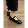Couro Super Macio~Sapatos de Solado Macio Únicos para Mulheres Combinarem com Saias, Sapatilhas de Solado Plano, Sapatos Mary Jane Retrô Franceses
