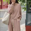 Tejido de Perla Ropa Deportiva Casual Conjunto de Dos Piezas Chaqueta Sudadera Delgada con Cremallera Moda Pantalones de Gama Alta para Traje Mujer