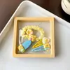 Traje de Accesorios para el Cabello de Oso Amarillo Leche para Niños Anillo para el Cabello de Oso Lindo Alto Valor de Color Dibujos Animados Pinza Lateral para Flequillo Traje