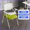 Silla Plegable de Entrenamiento con Mesa, Diseño Moderno y Sencillo, Silla de Conferencia Reclinable con Ruedas, Móvil