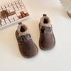 Botas de Neve Infantis 2025 Inverno Novo Sapatos Birkenstock para Meninas Espessados com Forro de Lã Grandes Sapatos de Algodão Quentes para Meninos Tendência