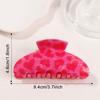 Gores Jewelry Novo Presilha Rosa Estampada Amorosa Fofa e Delicada Presilha de Cabelo para Parte de Trás da Cabeça Presilha Tubarão Acessórios de Cabelo Femininos