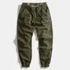 Calça Ankle de Pernas Retas Leve para Primavera e Verão, Secagem Rápida Japonesa, com Cintura Solta para Macacão Masculino, Calças Casuais
