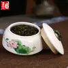 Exquisitas Latas de Té de Cerámica Dehua Latas Pequeñas Auspiciosas Dingyao Latas Selladas Blancas Mate Latas para Viaje a Granel