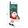 Calcetines decorativos de Navidad, muñeco de nieve de dibujos animados, Papá Noel, adornos de renos, decoraciones navideñas, colgantes para el árbol de escaleras, bolsas de regalo