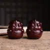 Novo Estilo Único Escultura em Jacarandá com Chifre de Rinoceronte Design Côncavo-Convexo Decoração de Mesa para Escritório Atacado e Dropshipping
