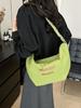 Bolso de Lona para Mujer de Gran Capacidad 2025 Nuevo Verano Casual Hombro Cruzado Estilo Relajado Plisado Viajero Bolso Dumpling
