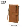 Nuevo monedero de mujer anti-magnético RFID transfronterizo con múltiples ranuras para tarjetas 70% de descuento Cartera larga Bolso de mano de moda retro europeo y americano