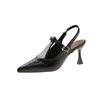 Zapatos Mary Jane de Punta con Tacón Grueso y Boca Escotada para Mujer, Estilo Retro Francés 2025 Primavera Nuevo Sandalias de Estilo de Noche