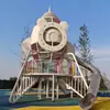 Equipamento de playground externo aço inoxidável escorregador combinação não padrão feito sob medida sem motor playground infantil instalação de escalada fabricante
