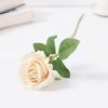 Rosa Artificial Tallo Único Terciopelo Rosa Perla Decoración Hogar Boda Rosa Roja Día de San Valentín Rosa de Seda