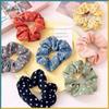 Versão coreana de simples tiara de onda e bolinhas corda de cabelo anel de cabelo de intestino grosso rede de tecido retrô elegante flor de cabeça popular atacado cabelo outros cabelos