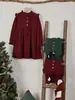 Vestido de Princesa de Pana con Cuello Redondo y Encaje para Niños, Nuevo Vestido Largo Vintage de Otoño e Invierno con Bordes de Volantes y Mangas Largas de Media Botonadura