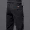 Pantalones Casuales Gruesos con Forro de Polar para Hombre Hong Kong 2026, Pantalones Caqui Rectos Ajustados Elásticos de Negocios para Hombre