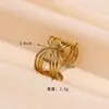 Anel de aço titânio ajustável moda pressão de óleo anel de aço inoxidável feminino anel não desbota transfronteiriço em estoque pulseira