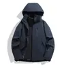 Cortavientos de alta gama tres en uno, ropa de trabajo hecha a medida con logotipos impresos, adecuado para pedidos grupales, con forro polar y engrosado para abrigar, ideal para concesionarios 4S y trabajo al aire libre en invierno