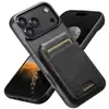 Adecuado para iPhone 18 Pro Max, Funda para Teléfono Apple 17 con Ranura para Tarjeta, Soporte para Samsung S26 Ultra, Funda de Cuero para Google 11