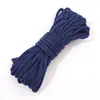 Corda de Poliéster-Algodão Monocromática 4mm Corda Trançada Artesanato DIY para Joias Pingente de Corda de Algodão Artesanato de Tecelagem Chaveiro 48 Cores