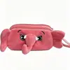 Estojo Fofo para Material Escolar de Estudante Bolsa de Tecido Pelúcia Desenho Animado para Guardar Canetas Zíper Duplo Porta Moedas Cartão Celular