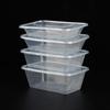 Lonchera desechable de plástico PP para restaurantes comerciales, gruesa, para comida rápida, cuadrada, transparente, con tapa